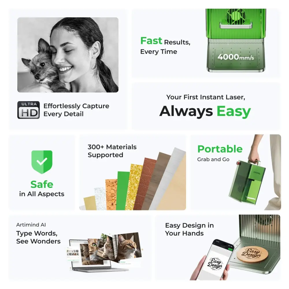 xTool F1 Portable High Speed Laser Engraver - Image 5
