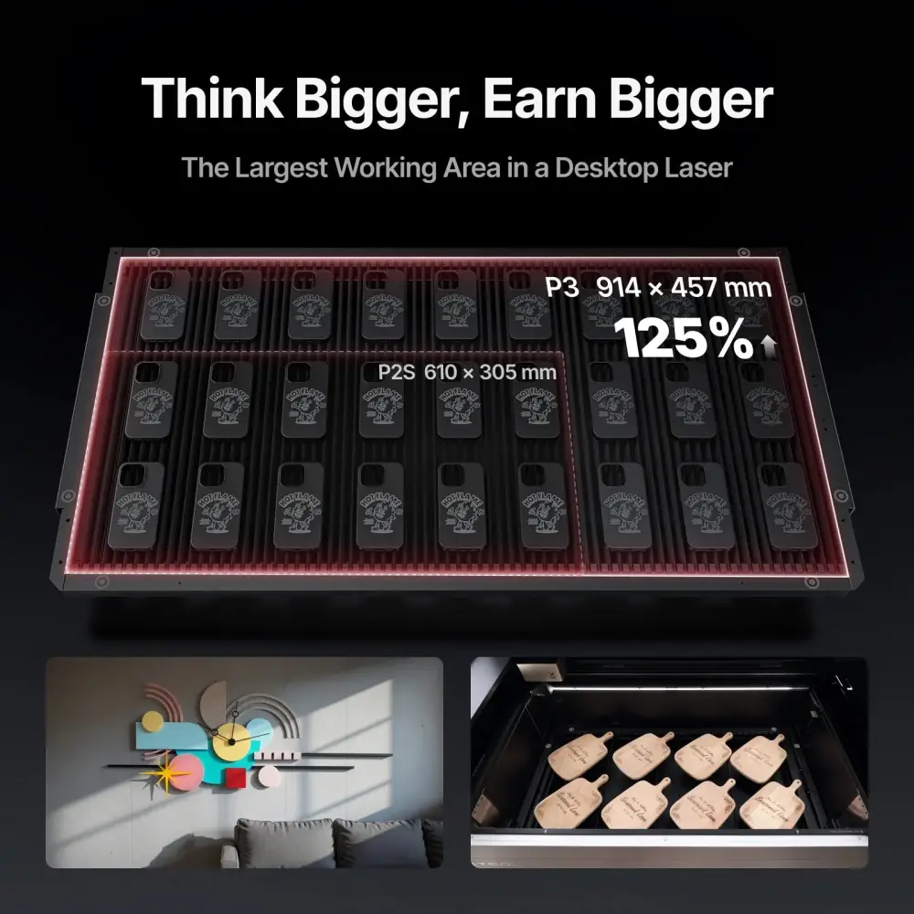 xTool P3 80W Flagship CO2 Laser Cutter with Intelligent Automation - Image 3